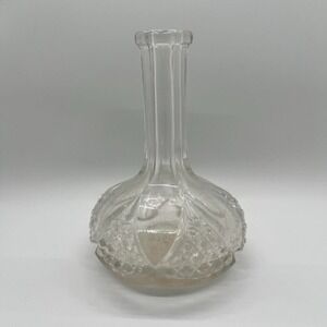 ANTIQUE CUT CRYSTAL CARAFE  BRILLIANT CUT BEAUTIFUL STAR PATTERN Decanter No Lid